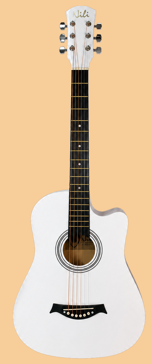 White acoustic guitar live preview